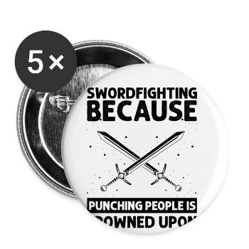 Larper Quote for Larp and Fantasy Role-Playing Games - Buttons large 2.2''/56 mm (5-pack) - white - Front