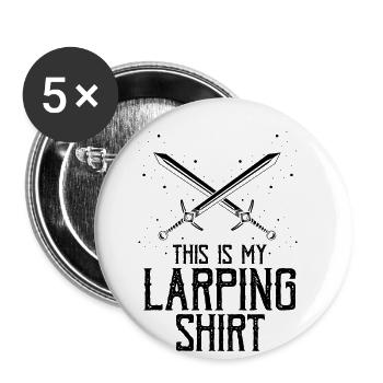 Live-action role-playing game for NPC and RPG role-playing game - Buttons large 2.2''/56 mm (5-pack) - white - Front