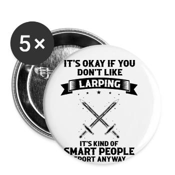 Role Playing Quote for Larper and Larp - Buttons large 2.2''/56 mm (5-pack) - white - Front