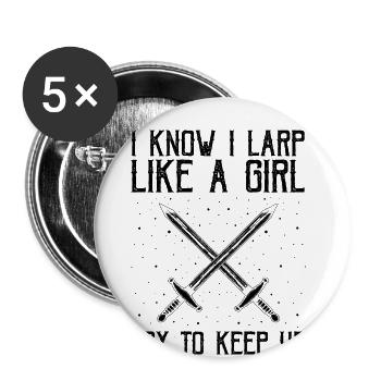 Sword fighting for live-action role-playing games and larp - Buttons large 2.2''/56 mm (5-pack) - white - Front