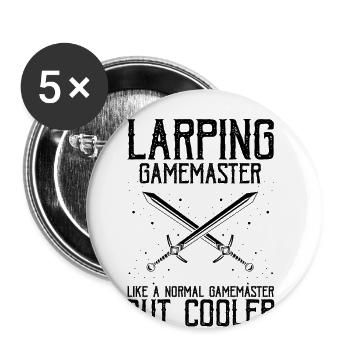 Live-action RPG for NPC and RPG role-playing - Buttons large 2.2''/56 mm (5-pack) - white - Front