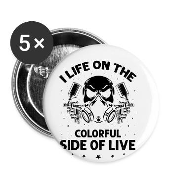 Offre de peintre automobile pour les carrossiers - Lot de 5 grands badges (56 mm) - blanc - Devant