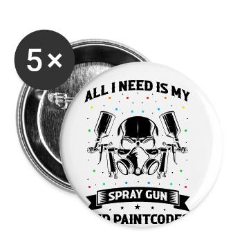 Car Painter Offer for Car Painters - Buttons large 2.2''/56 mm (5-pack) - white - Front