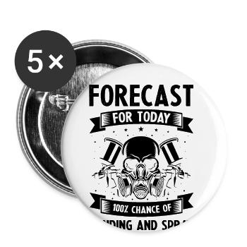 Car Painter Offer for Car Painters - Buttons large 2.2''/56 mm (5-pack) - white - Front