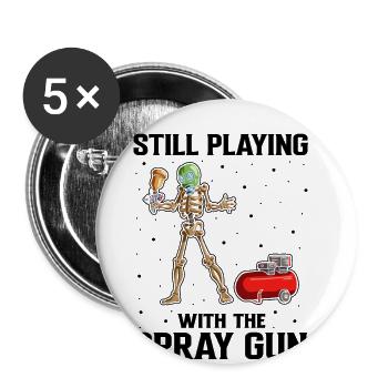 Car Painter Offer for Body Technicians - Buttons large 2.2''/56 mm (5-pack) - white - Front