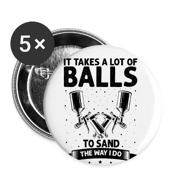 Car Painter Offer for Car Painters - Buttons large 2.2''/56 mm (5-pack) - white - Front