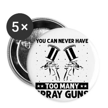 Car Painter Offer for Car Painters - Buttons large 2.2''/56 mm (5-pack) - white - Front