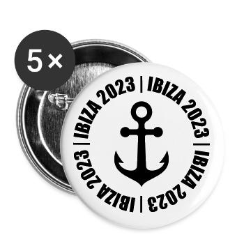 Ibiza 2023 - Buttons large 2.2''/56 mm (5-pack) - white - Front