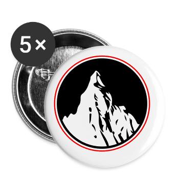 Mountains Symbol Silhouette Nature - Buttons large 2.2''/56 mm (5-pack) - white - Front