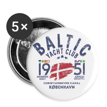 Baltic Yacht club Copenhagen blc - Buttons large 2.2''/56 mm (5-pack) - white - Front