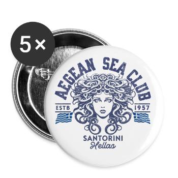 AEGEAN SEA CLUB Santorini blc - Buttons large 2.2''/56 mm (5-pack) - white - Front