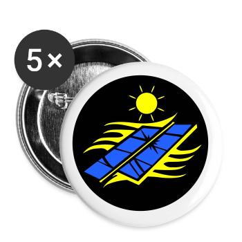 Photovoltaic solar energy - Buttons large 2.2''/56 mm (5-pack) - white - Front