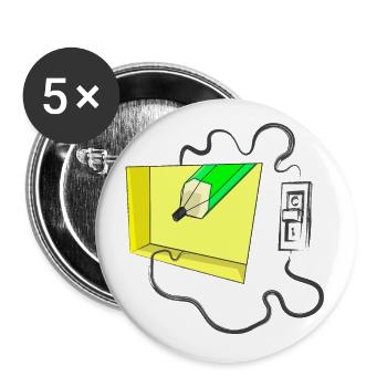 SCHALTER - Buttons groß 56 mm (5er Pack) - Weiß - Vorne