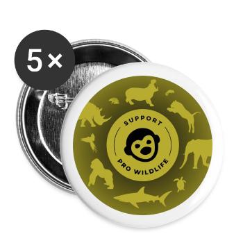 Artenvielfalt schützen! - Buttons groß 56 mm (5er Pack) - Weiß - Vorne