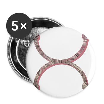 Symbol Pewter E 29 - Buttons large 2.2''/56 mm (5-pack) - white - Front