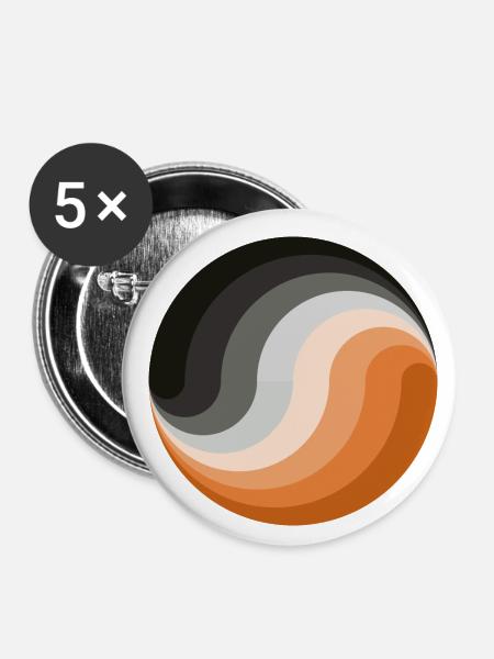 The encircled vagu - Buttons large 2.2''/56 mm (5-pack) - white