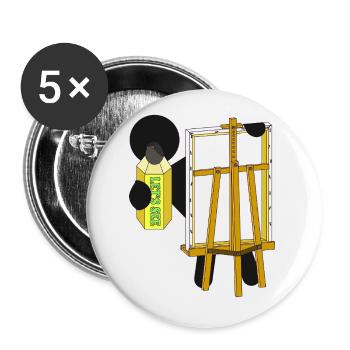 MAL SEHEN - Buttons groß 56 mm (5er Pack) - Weiß - Vorne