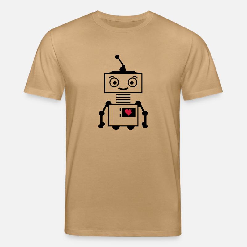 roboter_herz_2 - T-shirt bio CREATOR Stanley/Stella Unisexe - caramel 