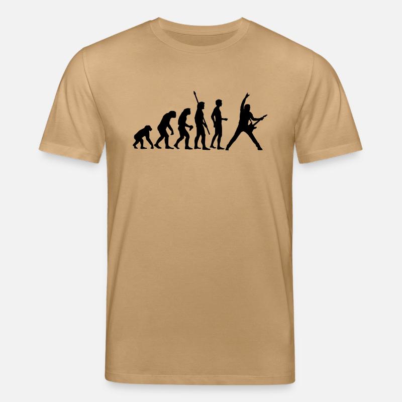 evolution_guitar_b - T-shirt bio CREATOR Stanley/Stella Unisexe - caramel 