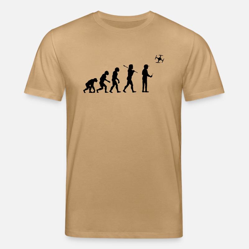 The drone evolution - Stanley/Stella CREATOR Unisex Organic T-Shirt - caramel 