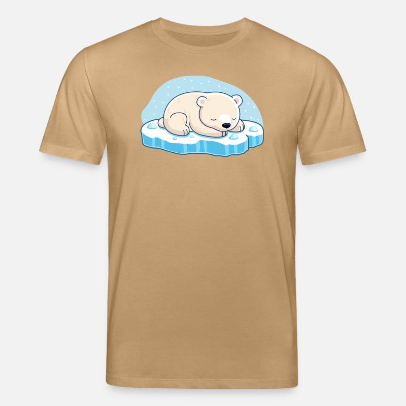 Schlafender Eisbär - Stanley/Stella Unisex Bio-T-Shirt CREATOR  - Karamell 
