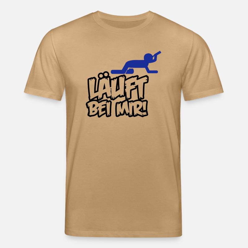 laeuft_bei_mir_02 - Stanley/Stella Unisex Bio-T-Shirt CREATOR  - Karamell 