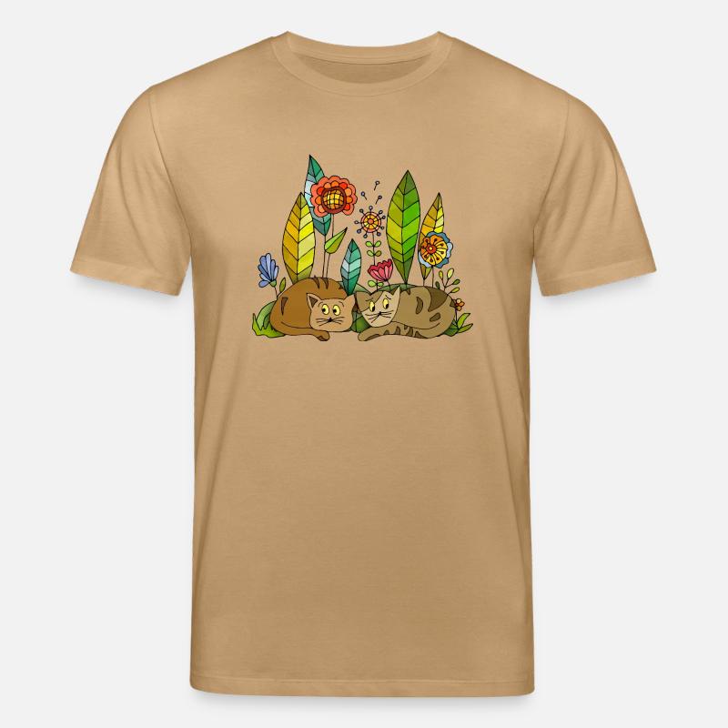 Cats - Stanley/Stella CREATOR Unisex Organic T-Shirt - caramel 