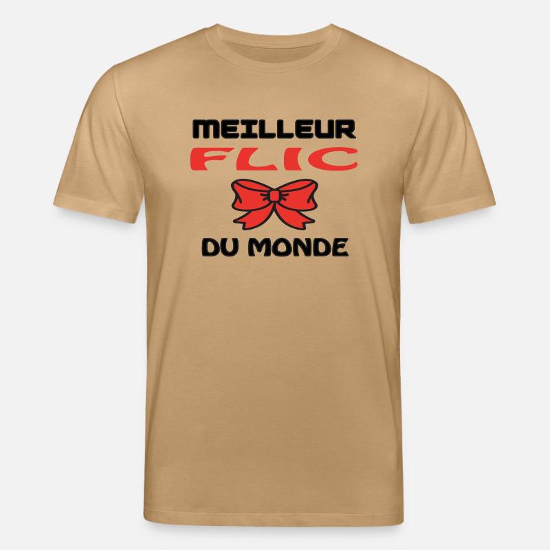 BESTER COP DER WELT - Stanley/Stella Unisex Bio-T-Shirt CREATOR  - Karamell 