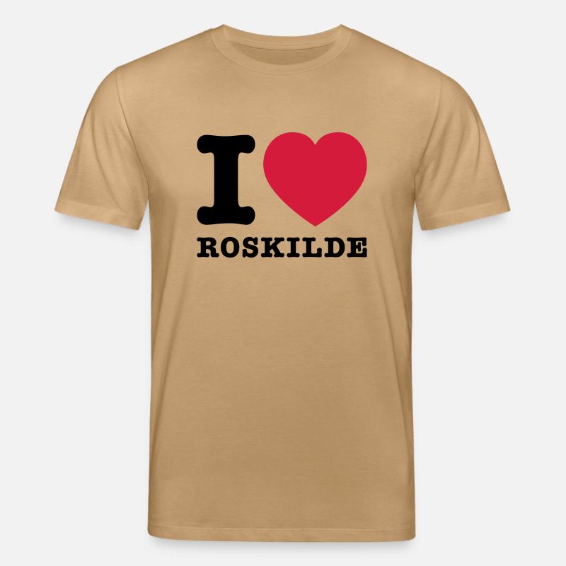 I Love Roskilde 2 - Stanley/Stella Unisex Bio-T-Shirt CREATOR  - Karamell 