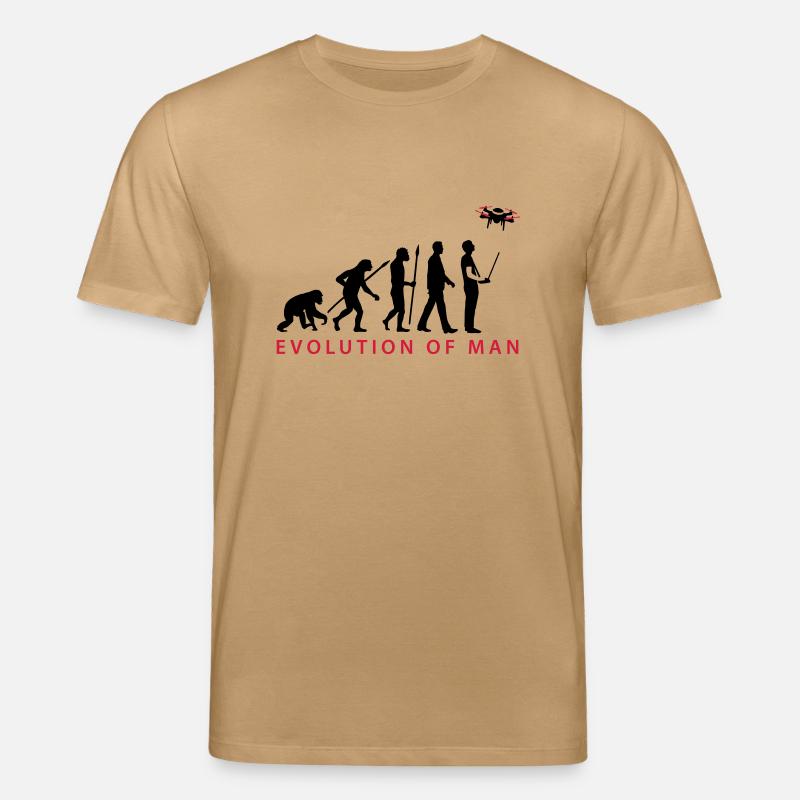Evolution Modellflieger Drohne 4 Propeller - Stanley/Stella Unisex Bio-T-Shirt CREATOR  - Karamell 