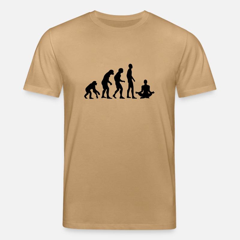 Human Evolution Yoga - Stanley/Stella Unisex Bio-T-Shirt CREATOR  - Karamell 