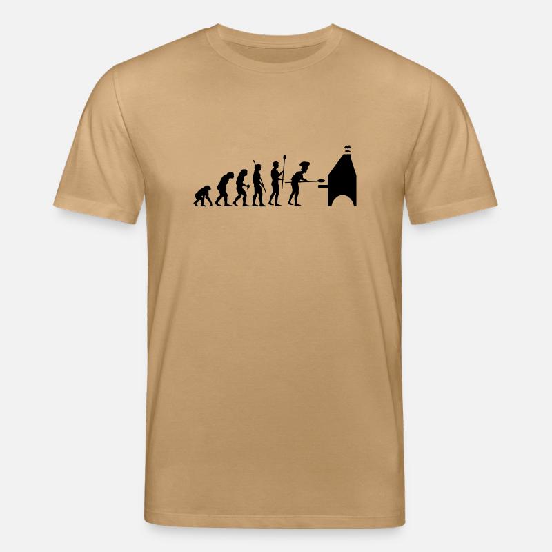 evolution pizza - T-shirt bio CREATOR Stanley/Stella Unisexe - caramel 