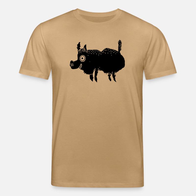 Wild boar - Stanley/Stella CREATOR Unisex Organic T-Shirt - caramel 