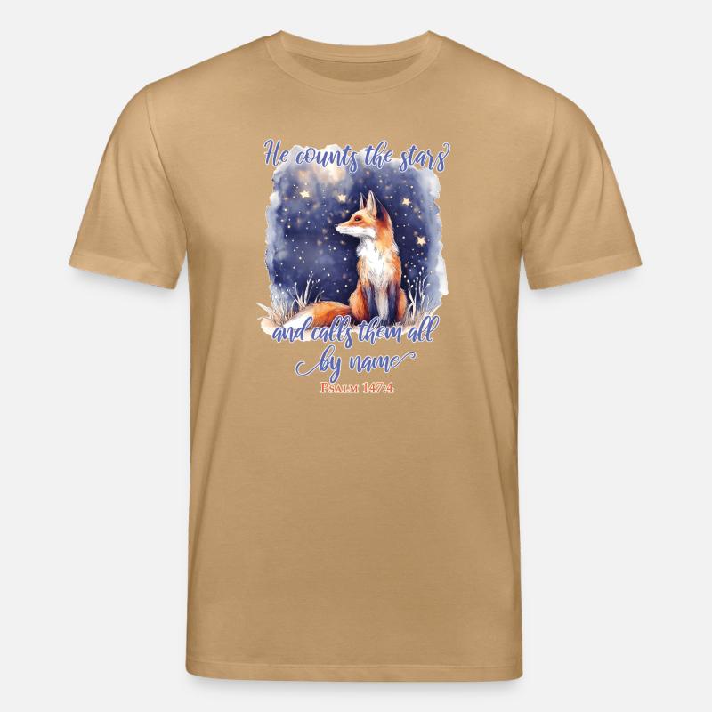 Fuchs Bibelvers Christlich - Stanley/Stella Unisex Bio-T-Shirt CREATOR  - Karamell 