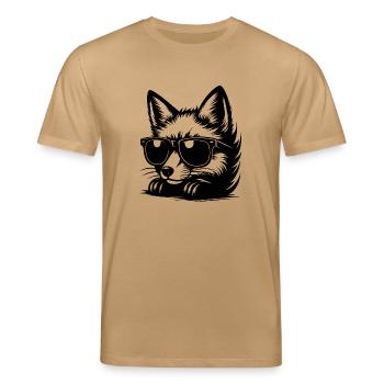 Chill Foxy - Stanley/Stella Unisex Bio-T-Shirt CREATOR  - Karamell  - Vorne - Alina (178cm) & Michal (187cm)