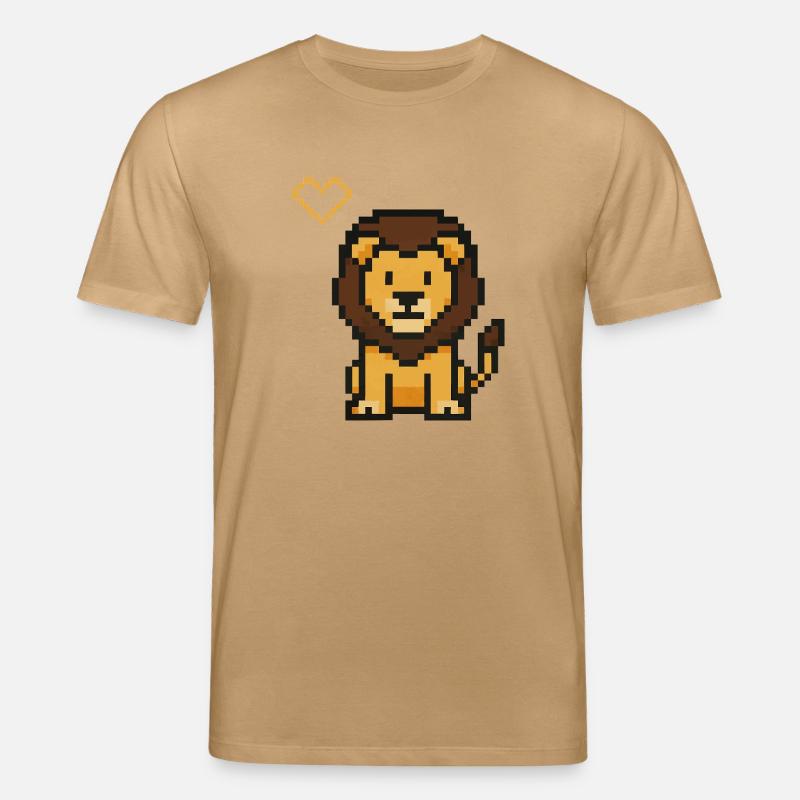 Löwe Pixel - Stanley/Stella Unisex Bio-T-Shirt CREATOR  - Karamell 