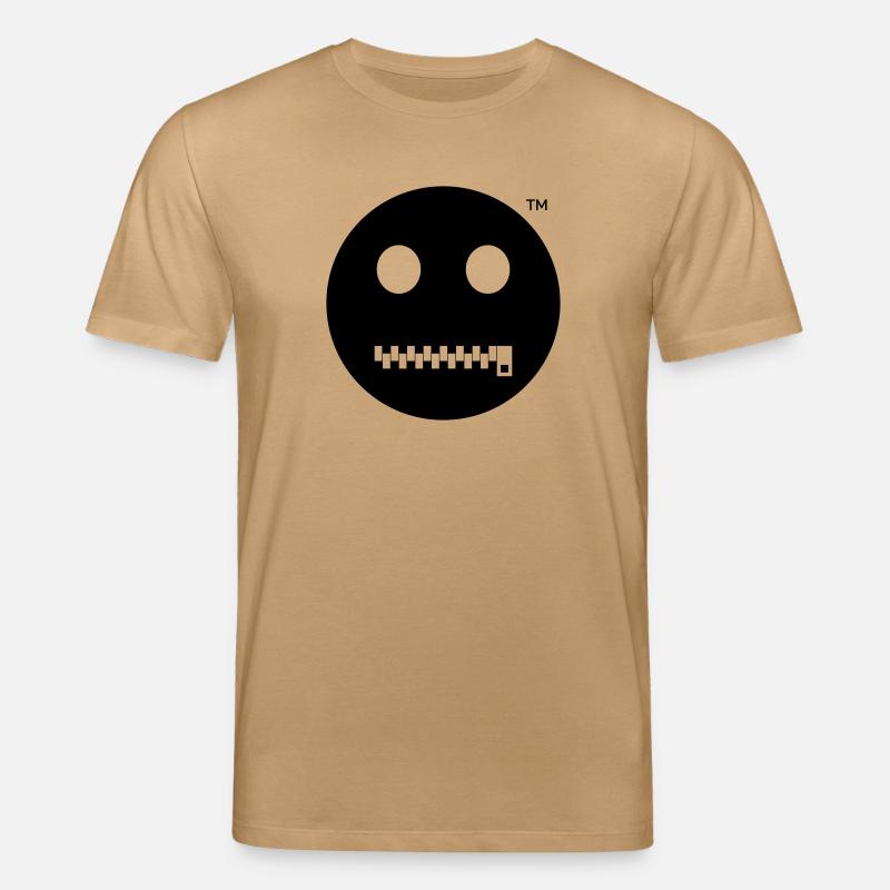 Smiley Shut up - Sei Still - Stanley/Stella Unisex Bio-T-Shirt CREATOR  - Karamell 