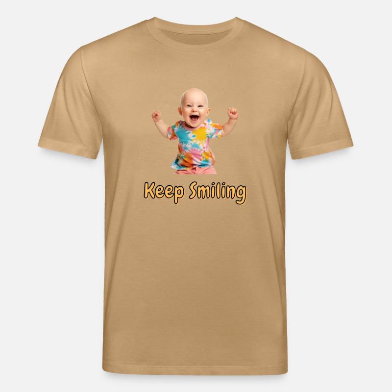 Keep Smiling - Stanley/Stella Unisex Bio-T-Shirt CREATOR  - Karamell 