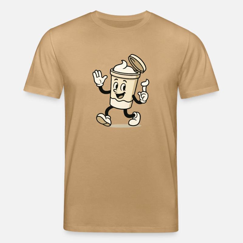 eiscreme becher comic - Stanley/Stella Unisex Bio-T-Shirt CREATOR  - Karamell 