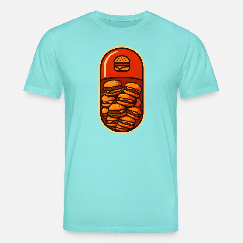 Lustiges Hamburger Stack Lover Design - Stanley/Stella Unisex Bio-T-Shirt CREATOR  - Poolblau