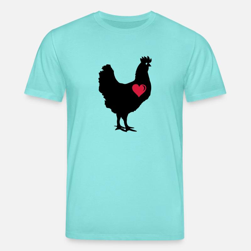 chicken_love_2 - Stanley/Stella Unisex Bio-T-Shirt CREATOR  - Poolblau