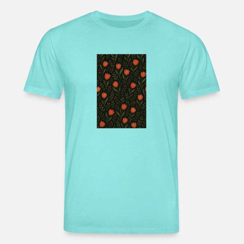 Motif Tulipe - T-shirt bio CREATOR Stanley/Stella Unisexe - bleu piscine