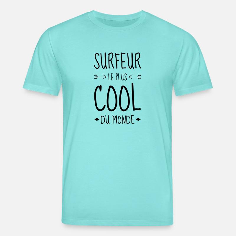 surf / surfeur / surfer / plage - T-shirt bio CREATOR Stanley/Stella Unisexe - bleu piscine