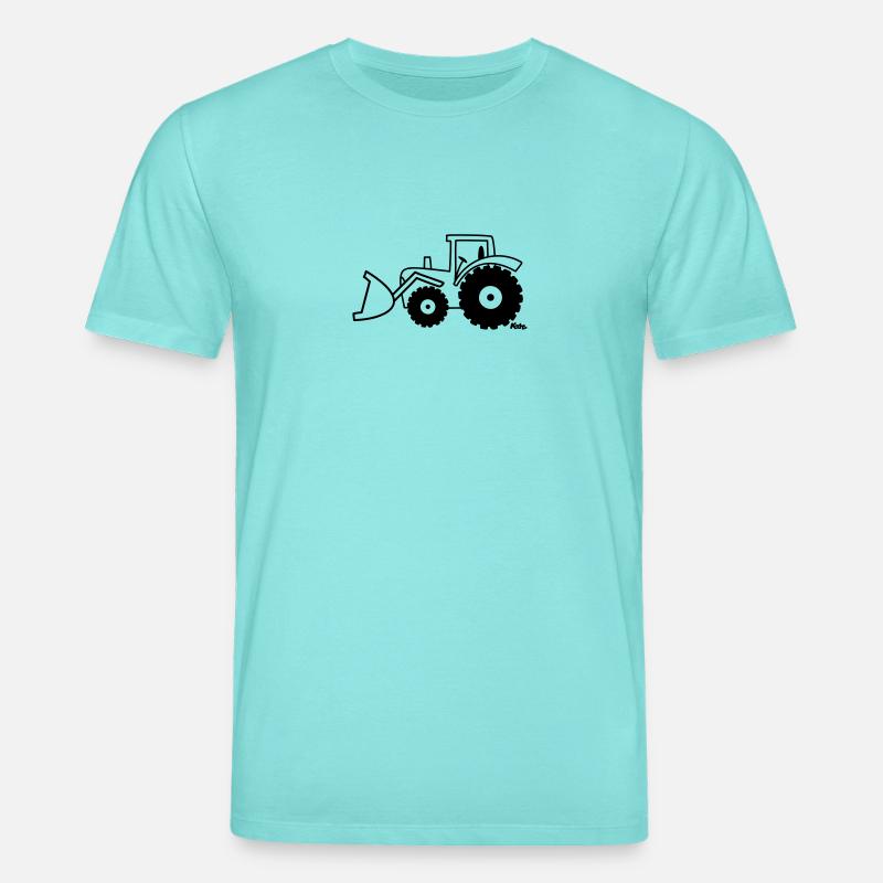 Traktor Frontlader - T-shirt bio CREATOR Stanley/Stella Unisexe - bleu piscine