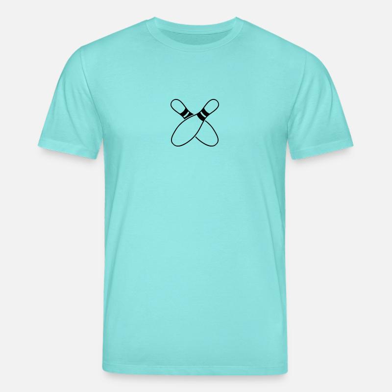 2 Bowling Pins - Stanley/Stella Unisex Bio-T-Shirt CREATOR  - Poolblau