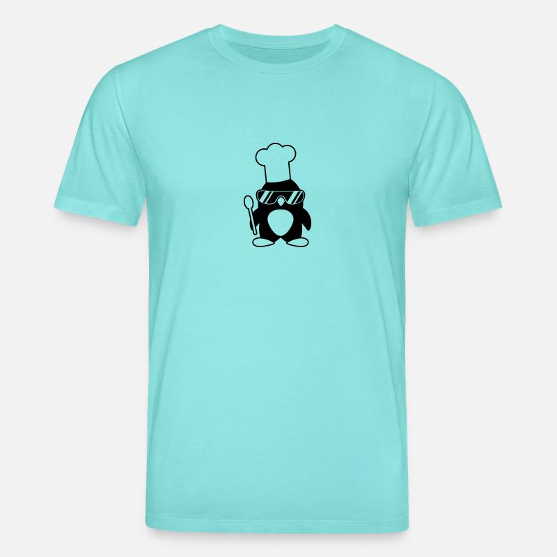 Cool Penguin Chef - Stanley/Stella Unisex Bio-T-Shirt CREATOR  - Poolblau