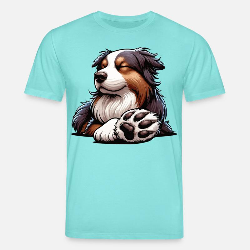 Australian Shepherd Aussie Aussie Owners Aussies - Stanley/Stella CREATOR Unisex Organic T-Shirt - pool blue