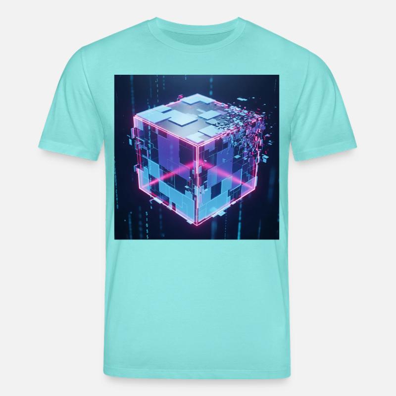 Digitaler Würfel Technologie Digital Cube Tech - Stanley/Stella Unisex Bio-T-Shirt CREATOR  - Poolblau