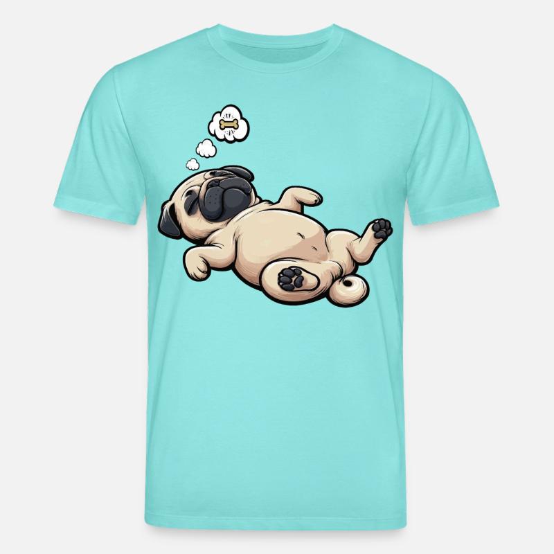Mops Möpse Mopsbesitzer Mopsliebhaber Mopshalter - Stanley/Stella Unisex Bio-T-Shirt CREATOR  - Poolblau