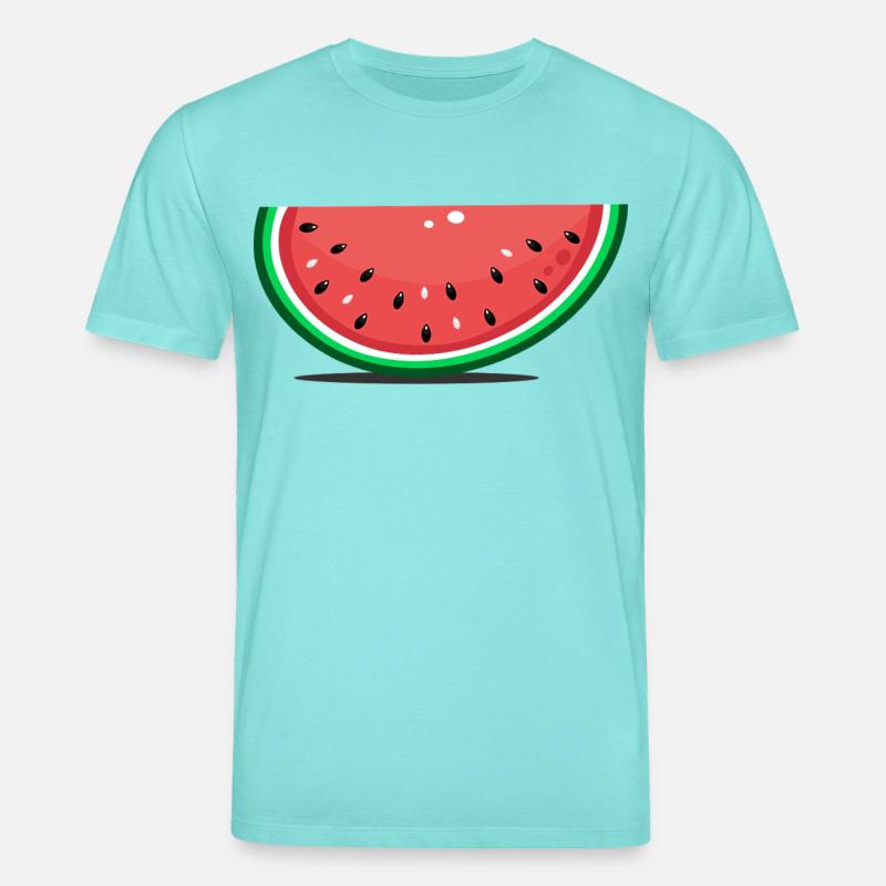 Tranche de design de pastèque - T-shirt bio CREATOR Stanley/Stella Unisexe - bleu piscine